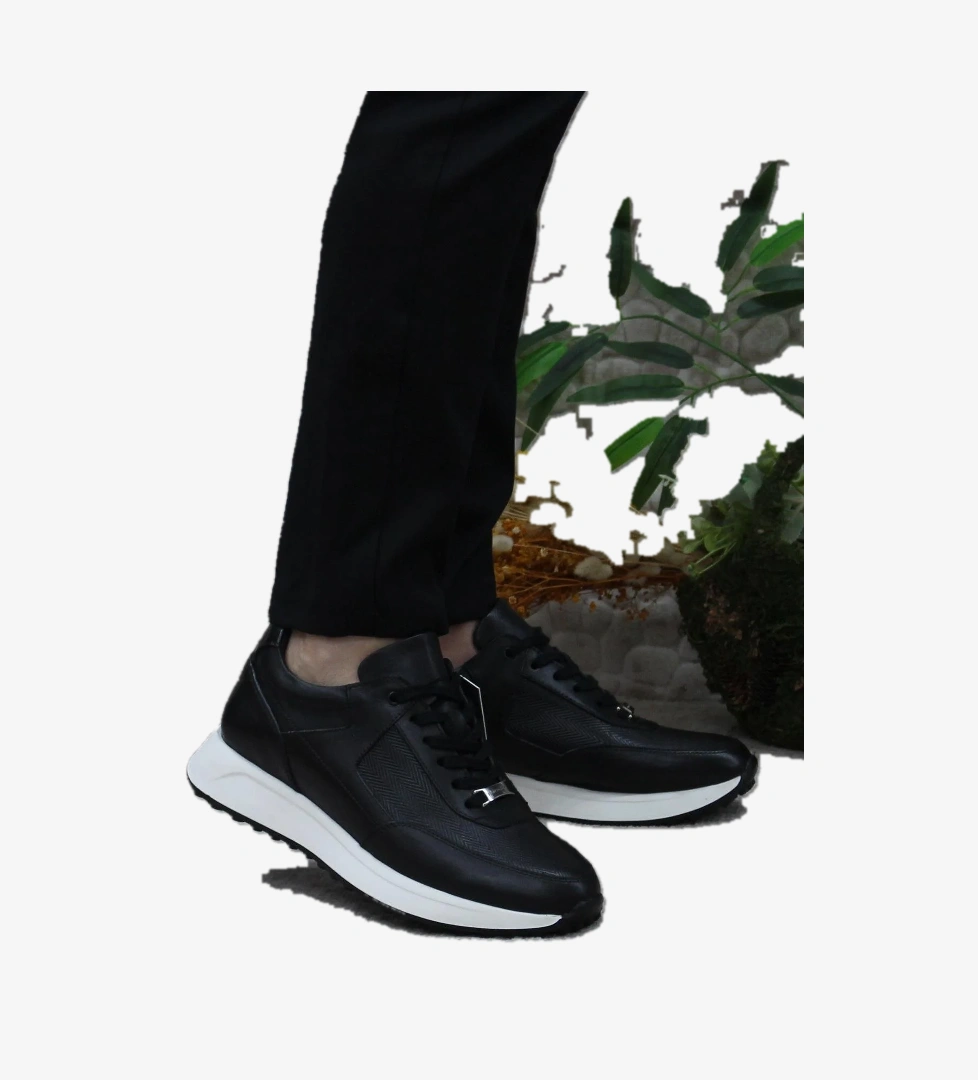 63568 Siyah Orijinal Ürün İç Ve Dış Hakiki Deri Erkek Ayakkabı - Görsel 1