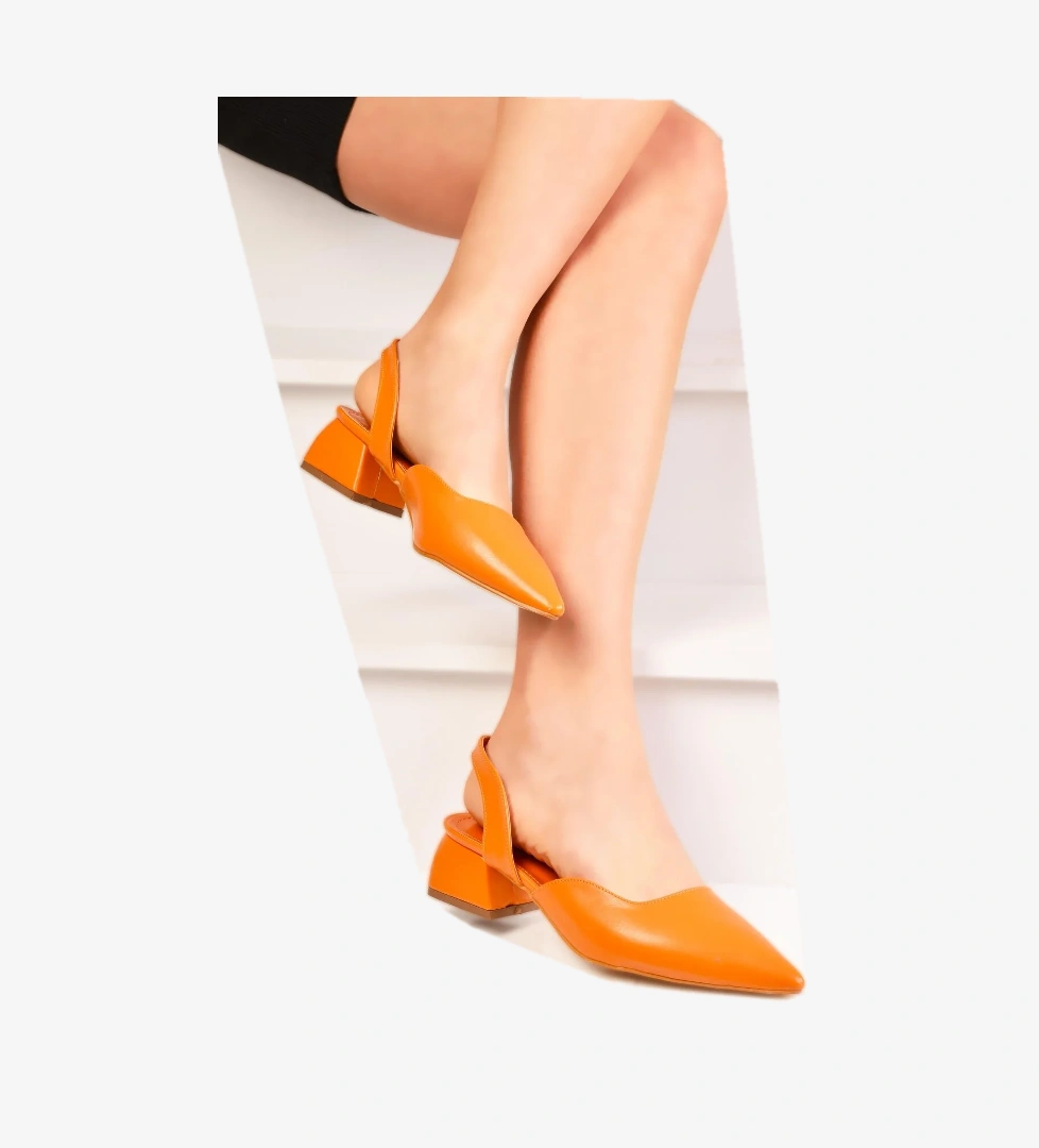 Kadın Klasik Kısa Alçak Rahat Taban ve Kalıp Klasik Ofis Günlük Topuklu Ayakkabı