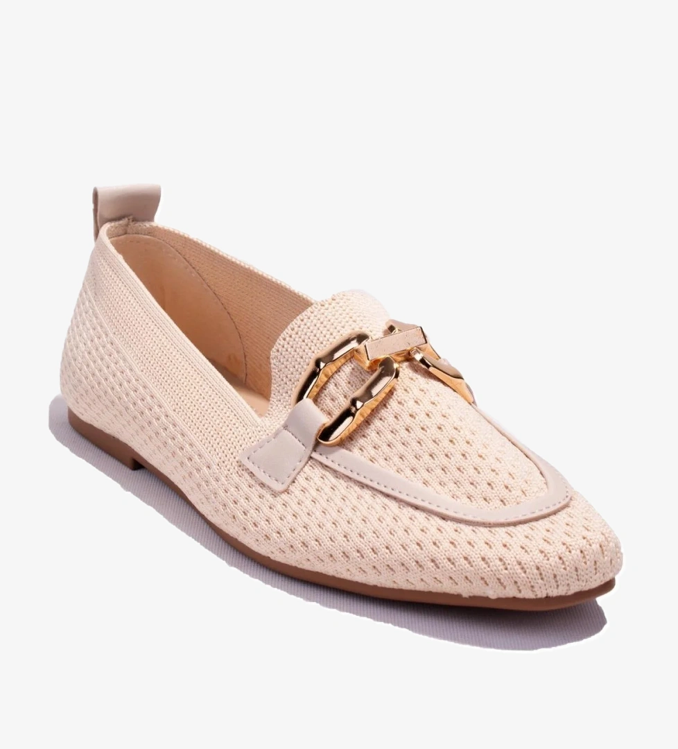 Dagoster DZA07-1181117 Bej Triko Günlük Babet Kadın Ayakkabı model görseli