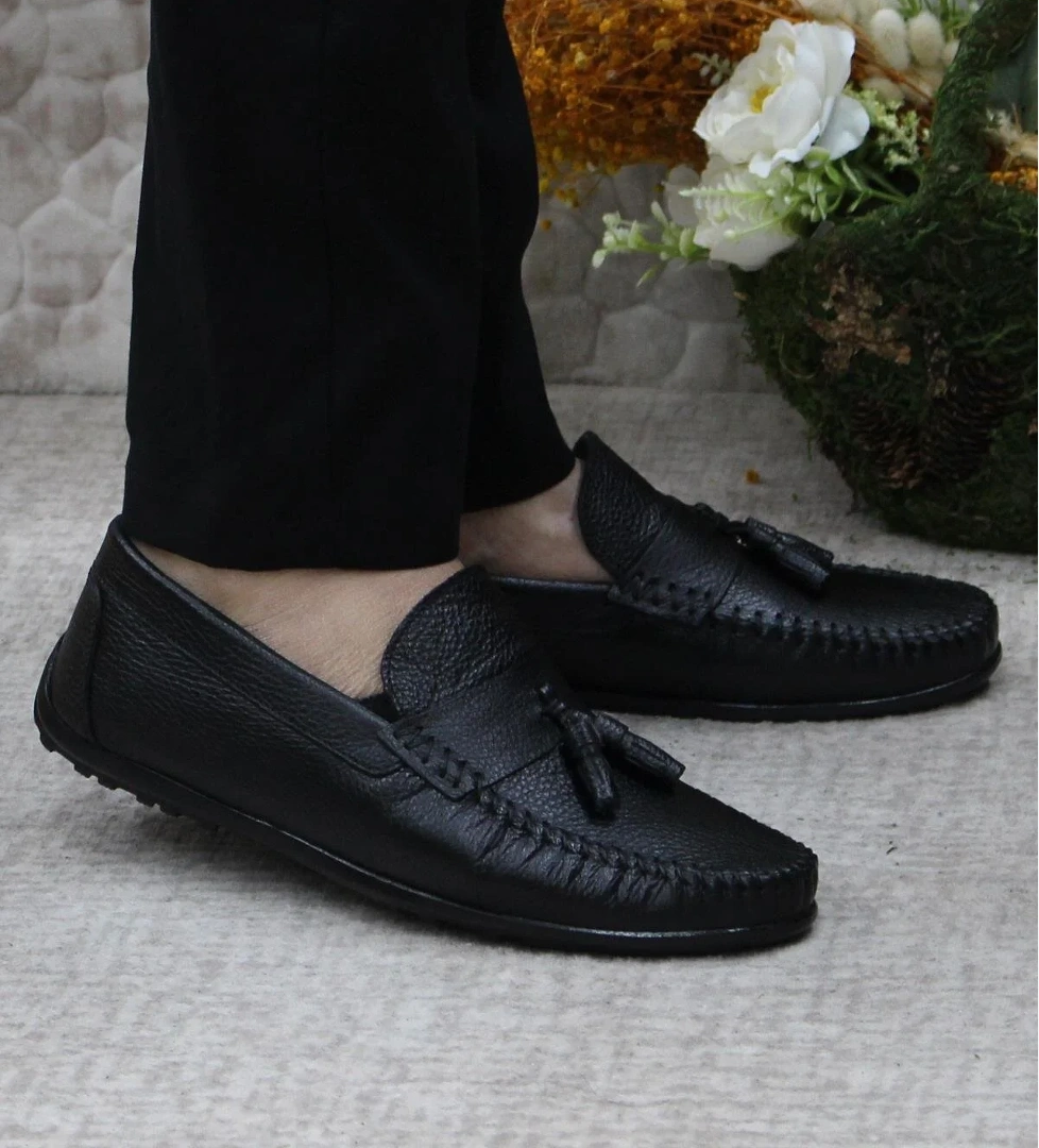 Mehmet Mete 31019 Siyah Deri Hakiki Deri Loafer Erkek Babet Erkek Ayakkabı model görseli