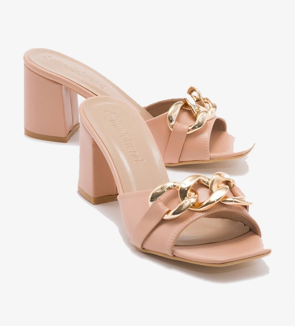 Kadın Tokalı Terlik NUDE CİLT