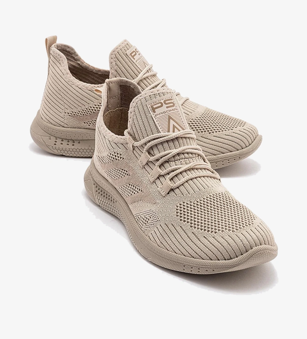 Anorak Bağcıklı Kadın Spor Ayakkabı BEJ BEJ