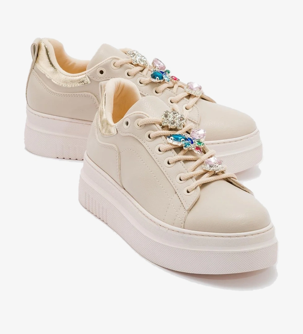 Ccway Kaydırmaz Kadın Spor Ayakabı Gümüş model görseli