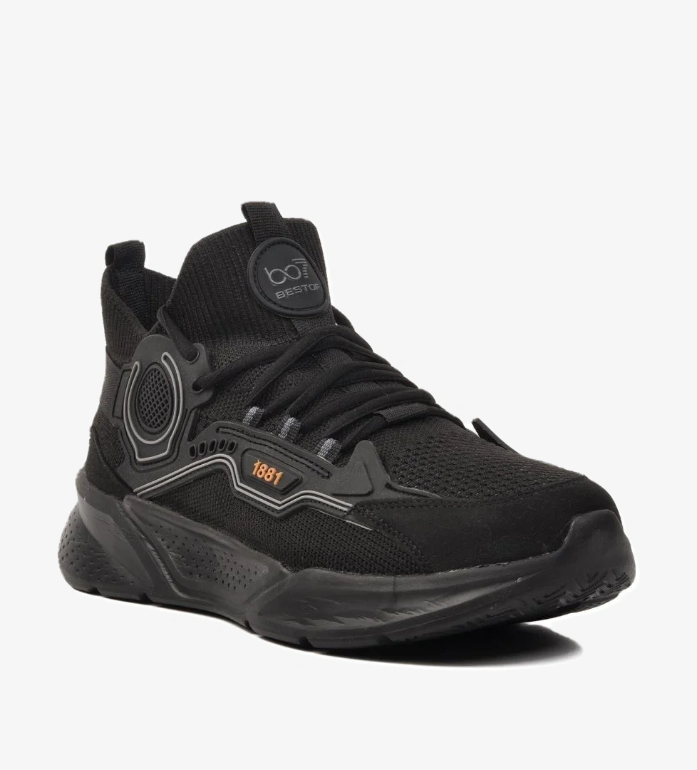 B384 Siyah Memory Foam Erkek Spor Ayakkabı