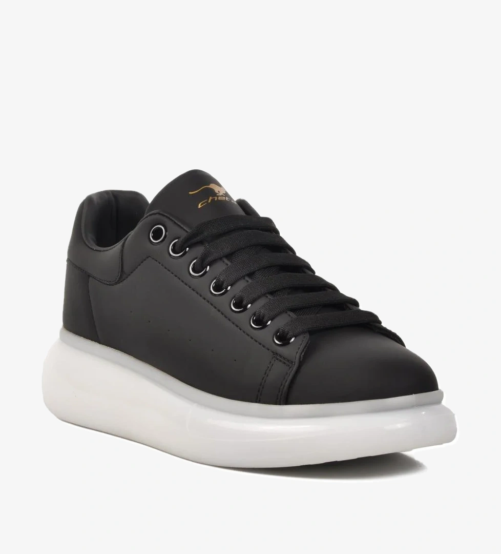 150 Madrid Siyah-Beyaz Erkek Sneaker - Görsel 1