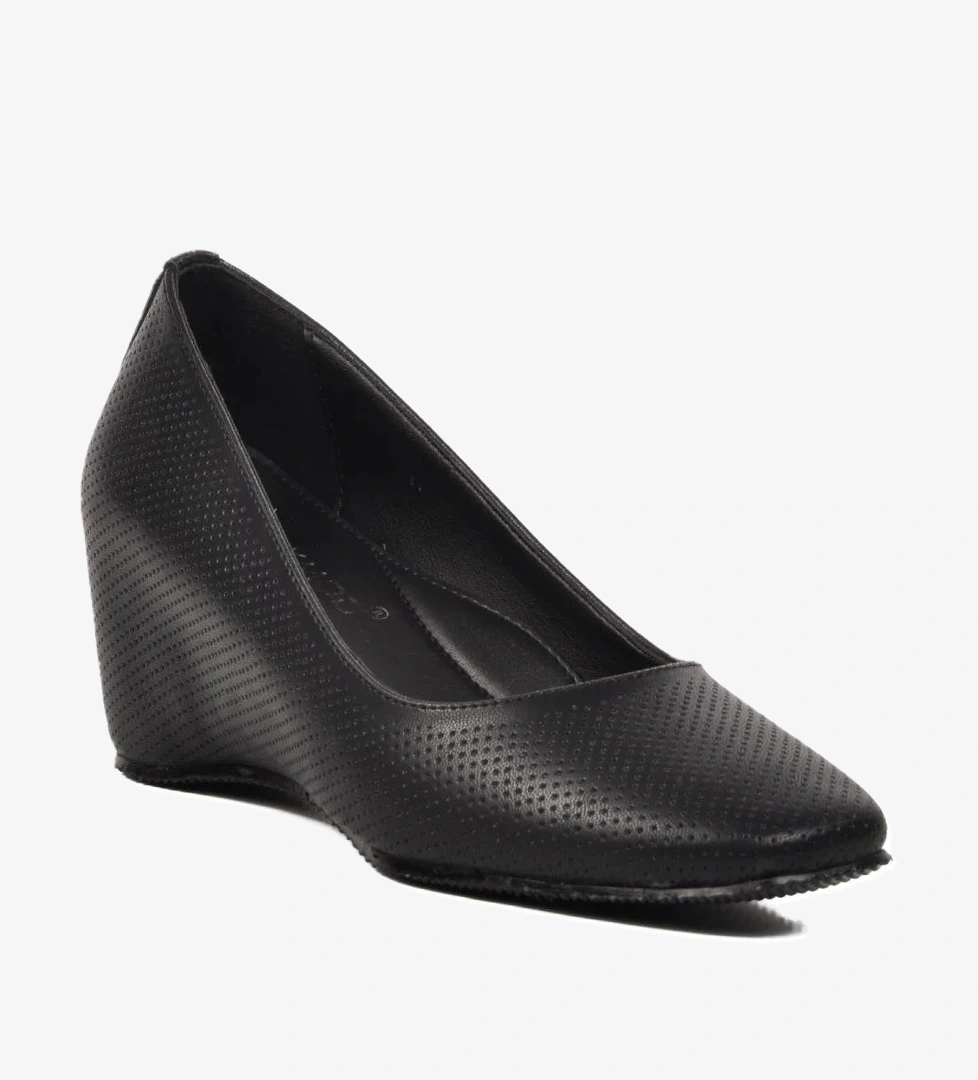 312072 Siyah Kadın Dolgu Topuklu Ayakkabı