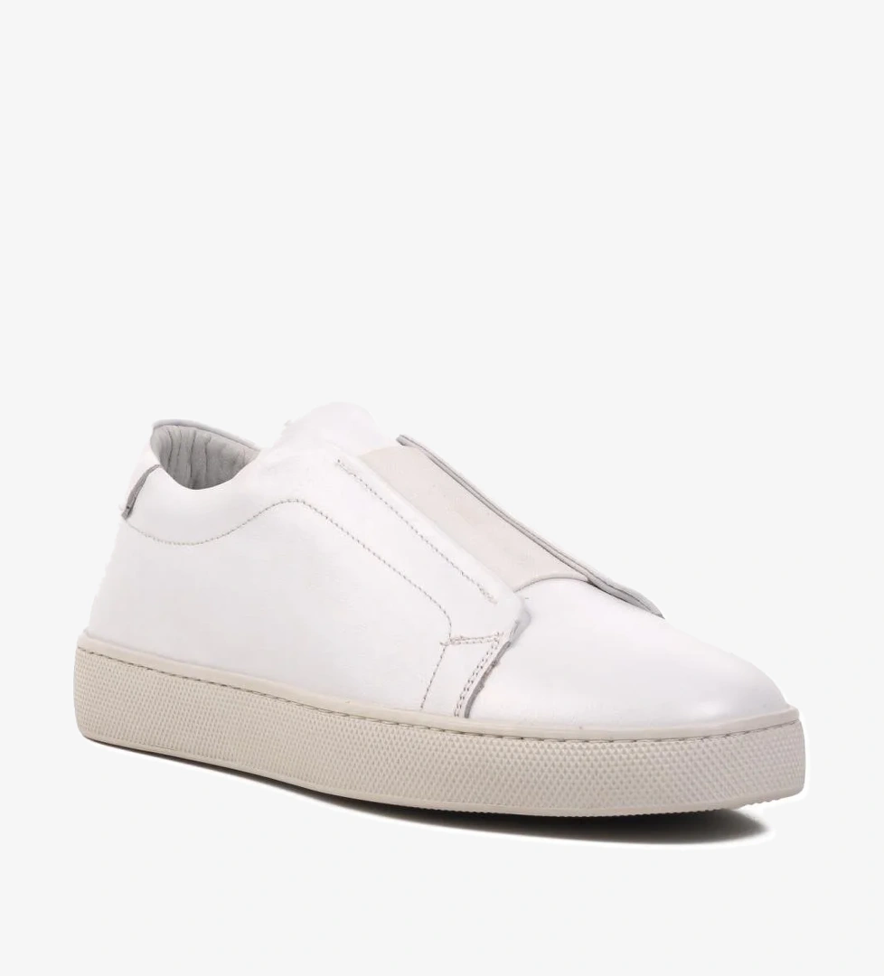 274063 Beyaz Hakiki Deri Erkek Casual Ayakkabı - Görsel 1