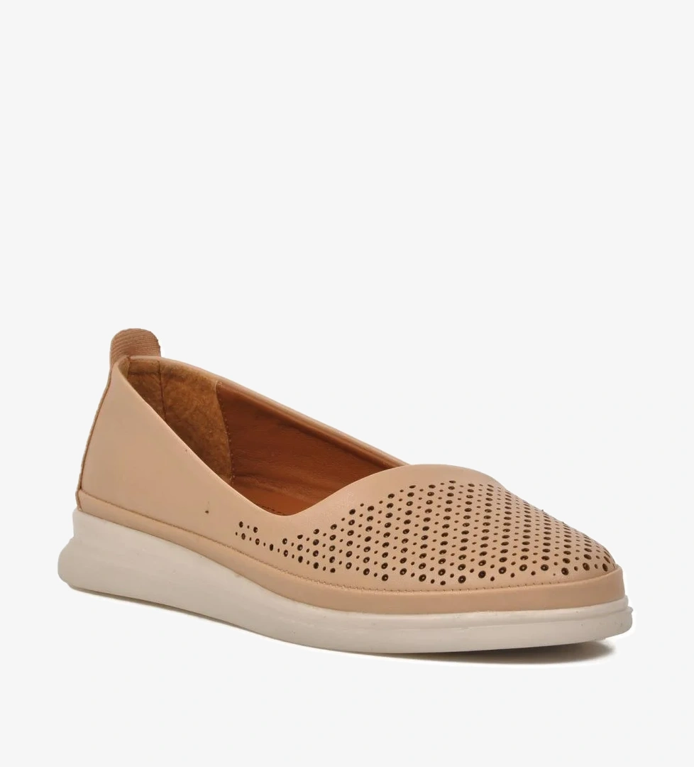 447018 Bej Kadın Günlük Ayakkabı