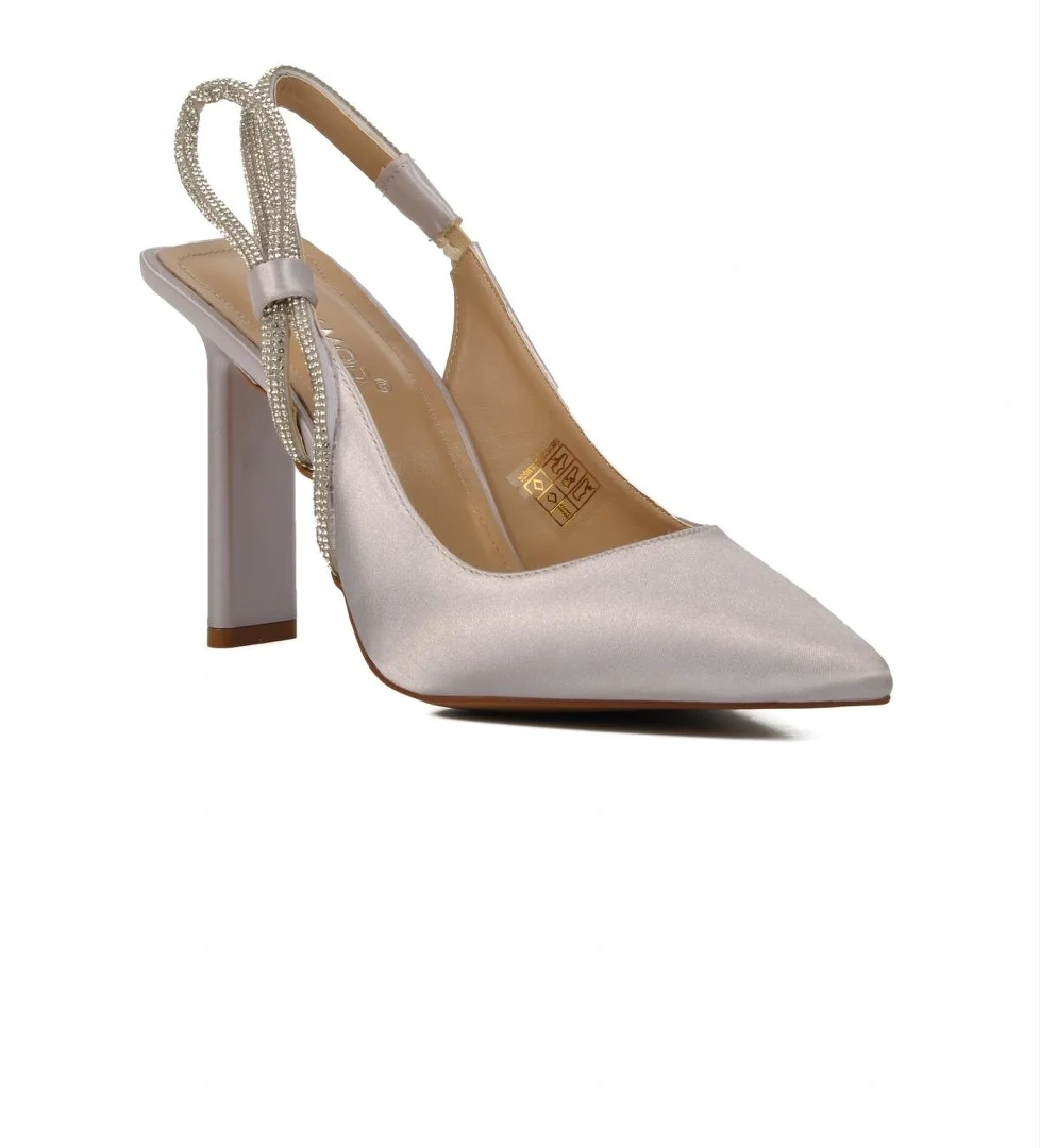 298225 Gümüş Kadın Abiye Ayakkabı