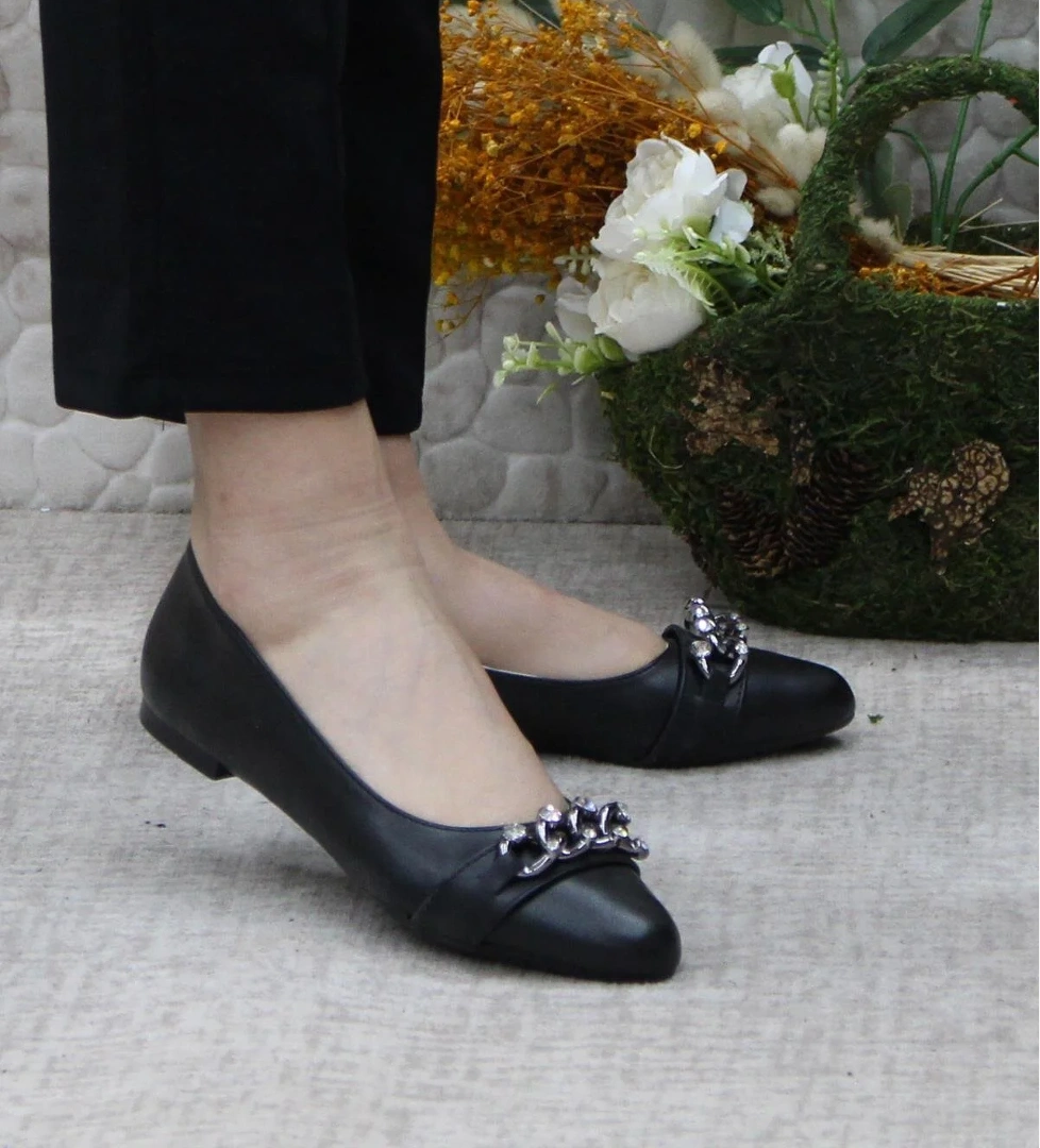 Fort Sdf 42219 Siyah Hafif Rahat Taban Şık Kadın Babet Günlük Ayakkabı model görseli