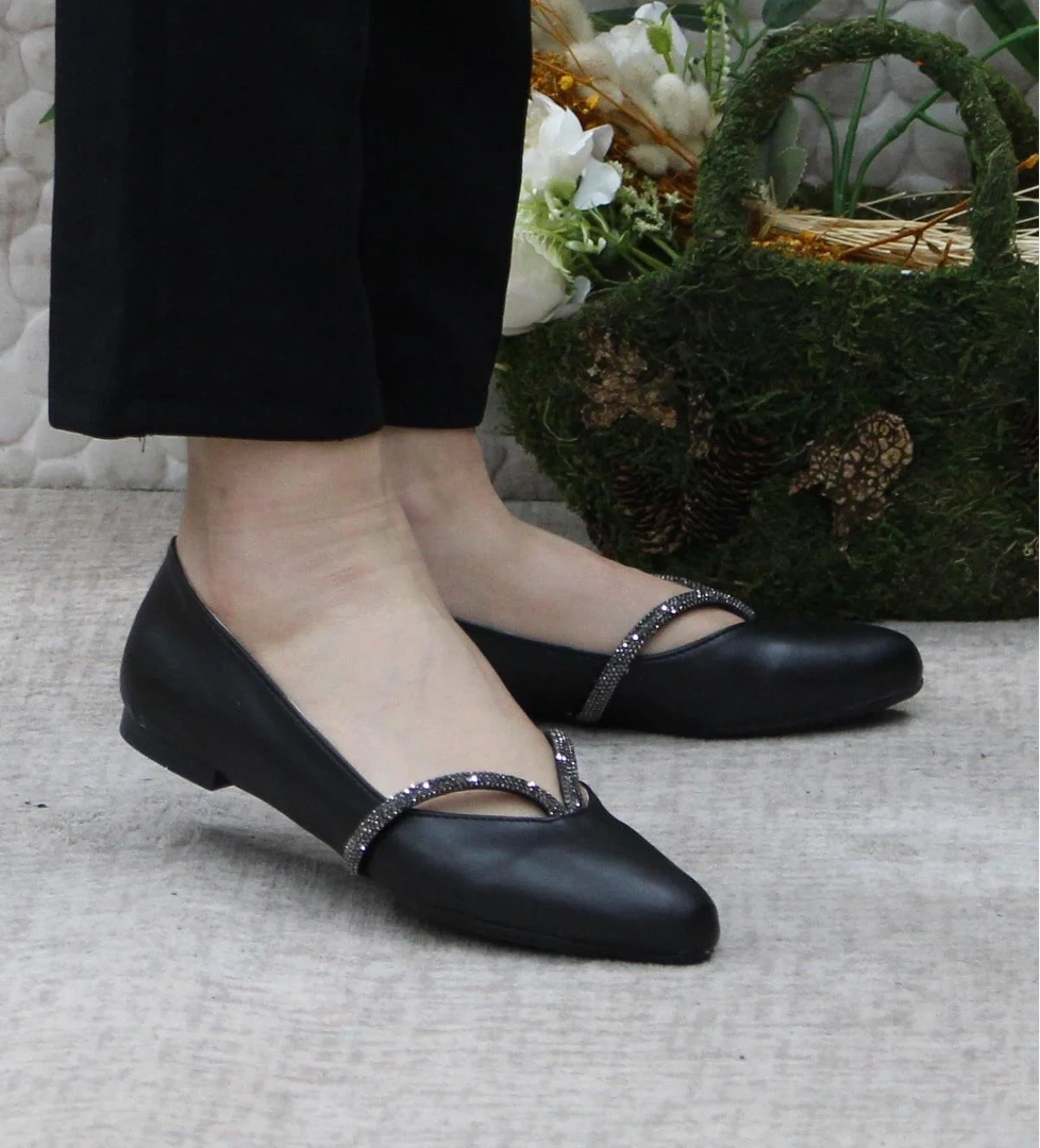 Fort Sdf 42227 Siyah Hafif Rahat Taban Şık Kadın Babet Günlük Ayakkabı model görseli