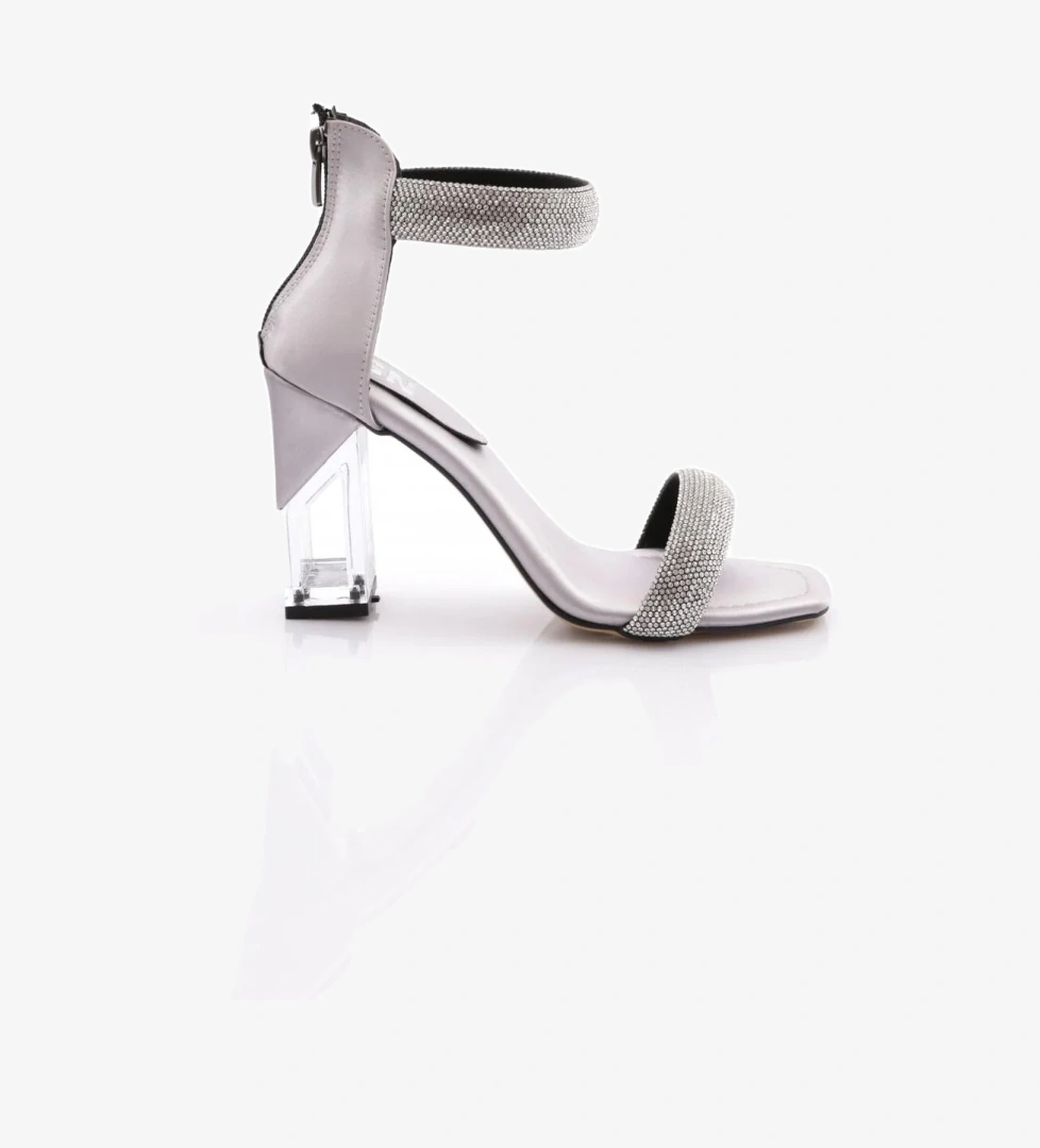 2028 Kadin Bileği Taş Süslemeli Abiye Topuklu Ayakkabi