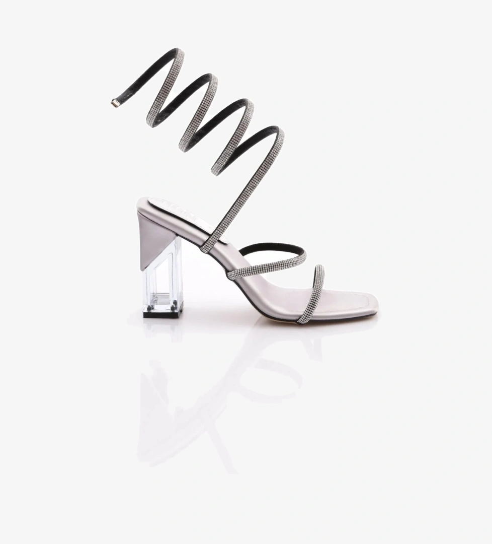 2024 Kadin İpli Bileği Saran Topuklu Abiye Ayakkabi