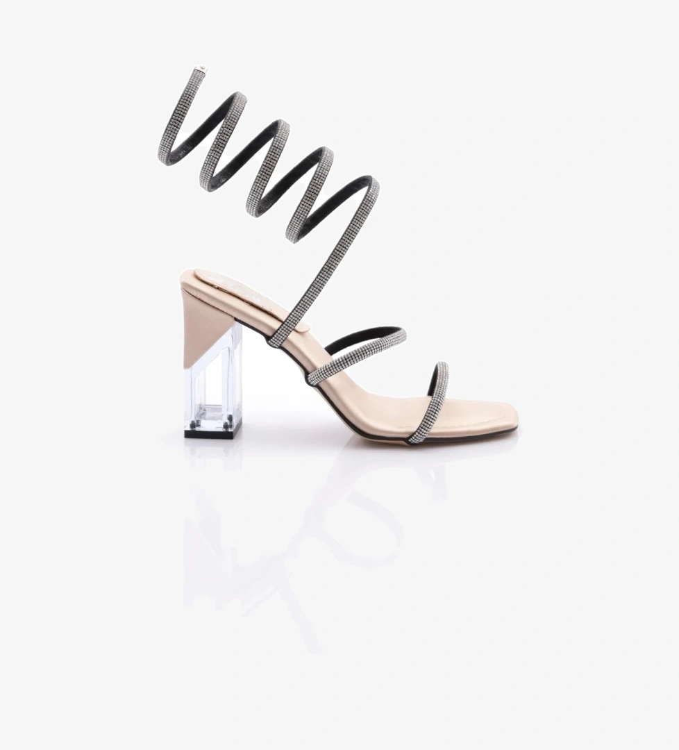 2024 Kadin İpli Bileği Saran Topuklu Abiye Ayakkabi