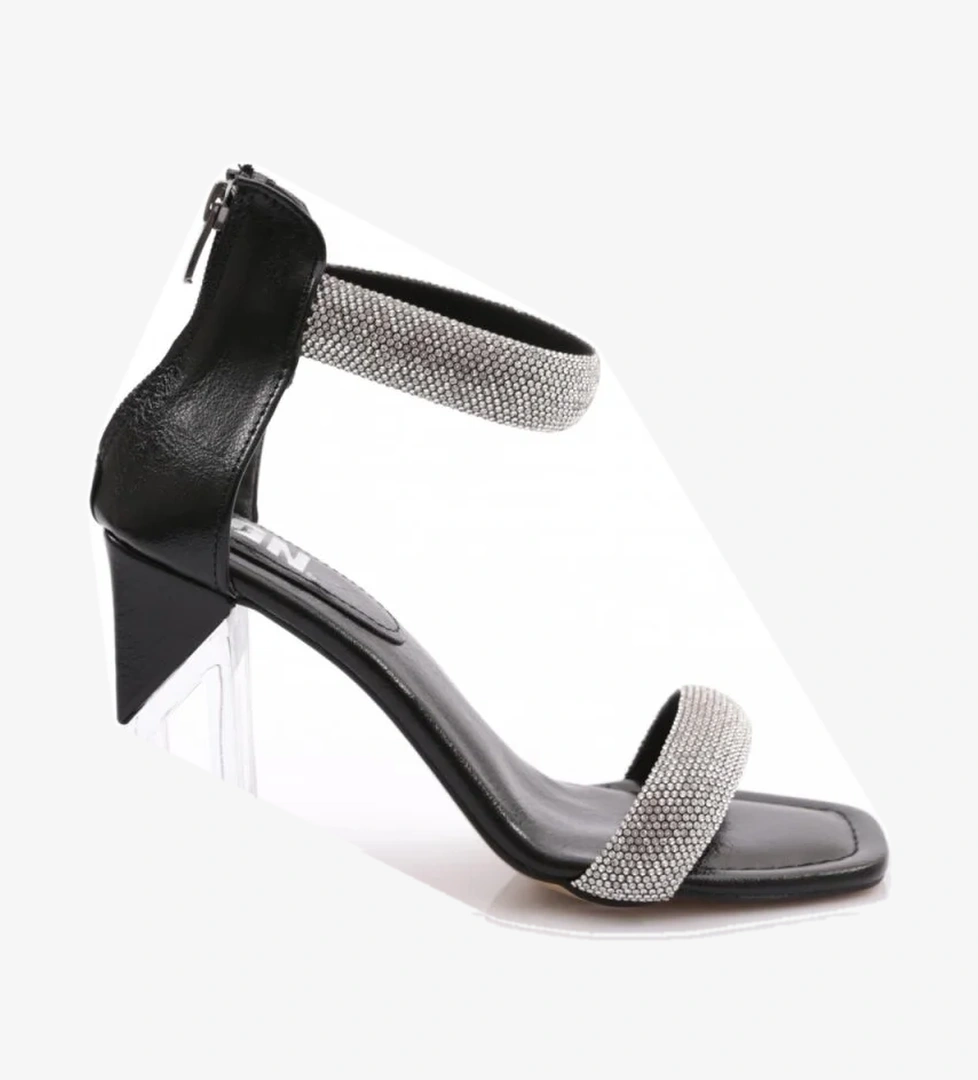 2028 Kadin Bileği Taş Süslemeli Abiye Topuklu Ayakkabi