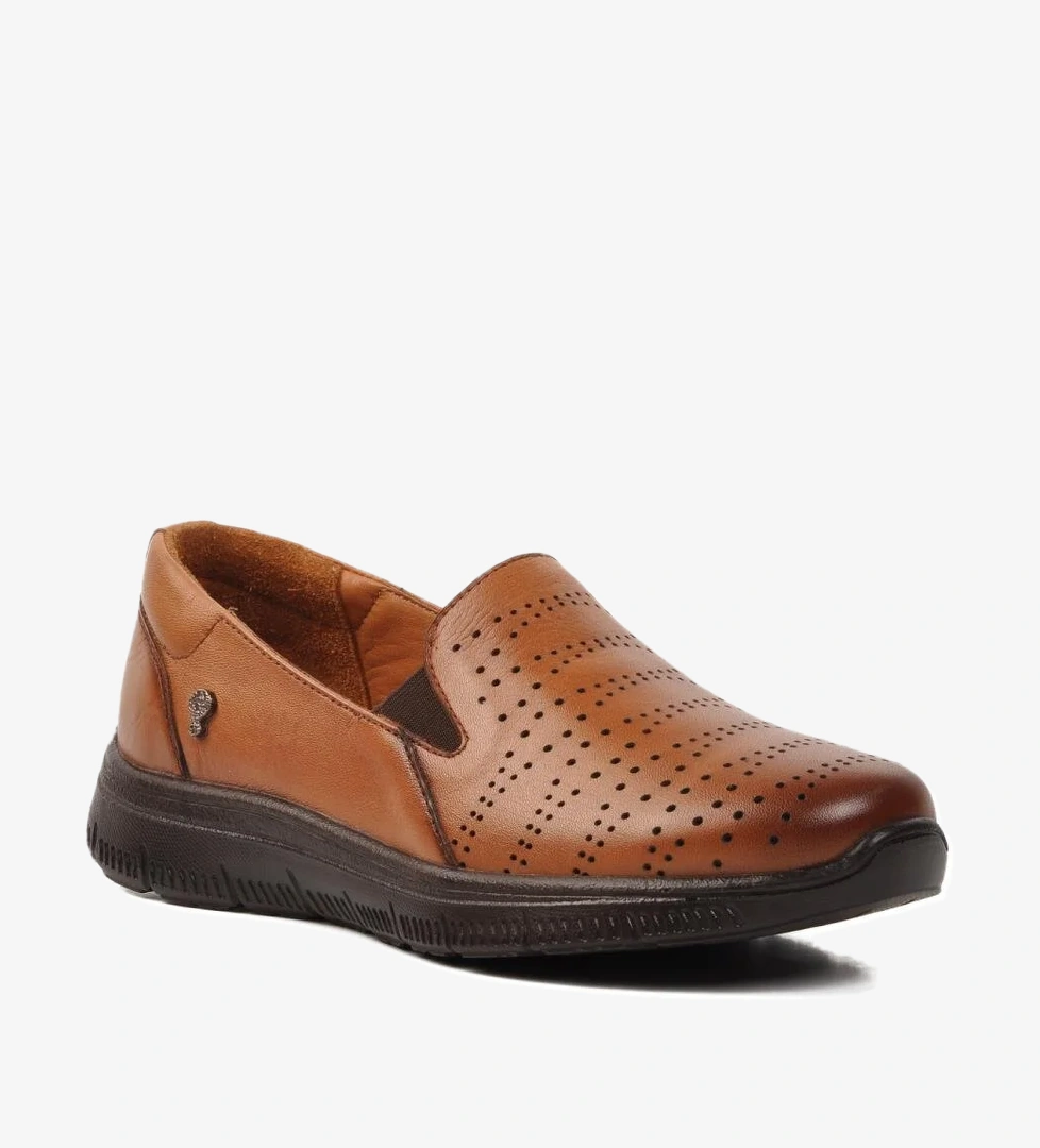 Voyager 9488 Taba Hakiki Deri Kadın Günlük Ayakkabı model görseli