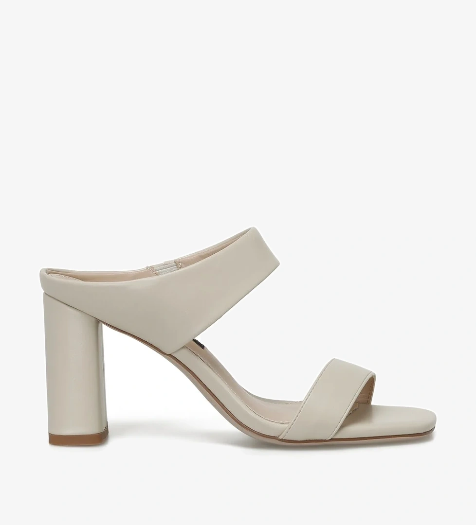 MATILD 4FX Bej Kadın Topuklu Terlik - Görsel 1