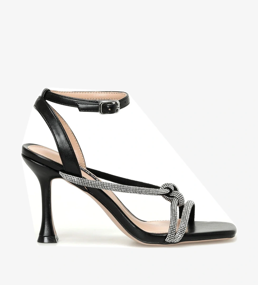 FAIR 4FX Siyah Kadın Topuklu Sandalet - Görsel 1