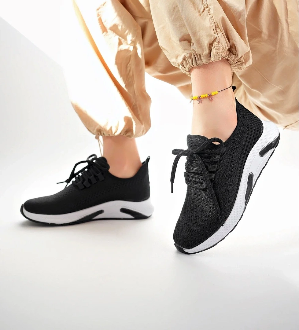 Snekears Faylon Taban Triko Örme Hava Alan Koku Yapmaz Malzeme Spor Ayakkabı