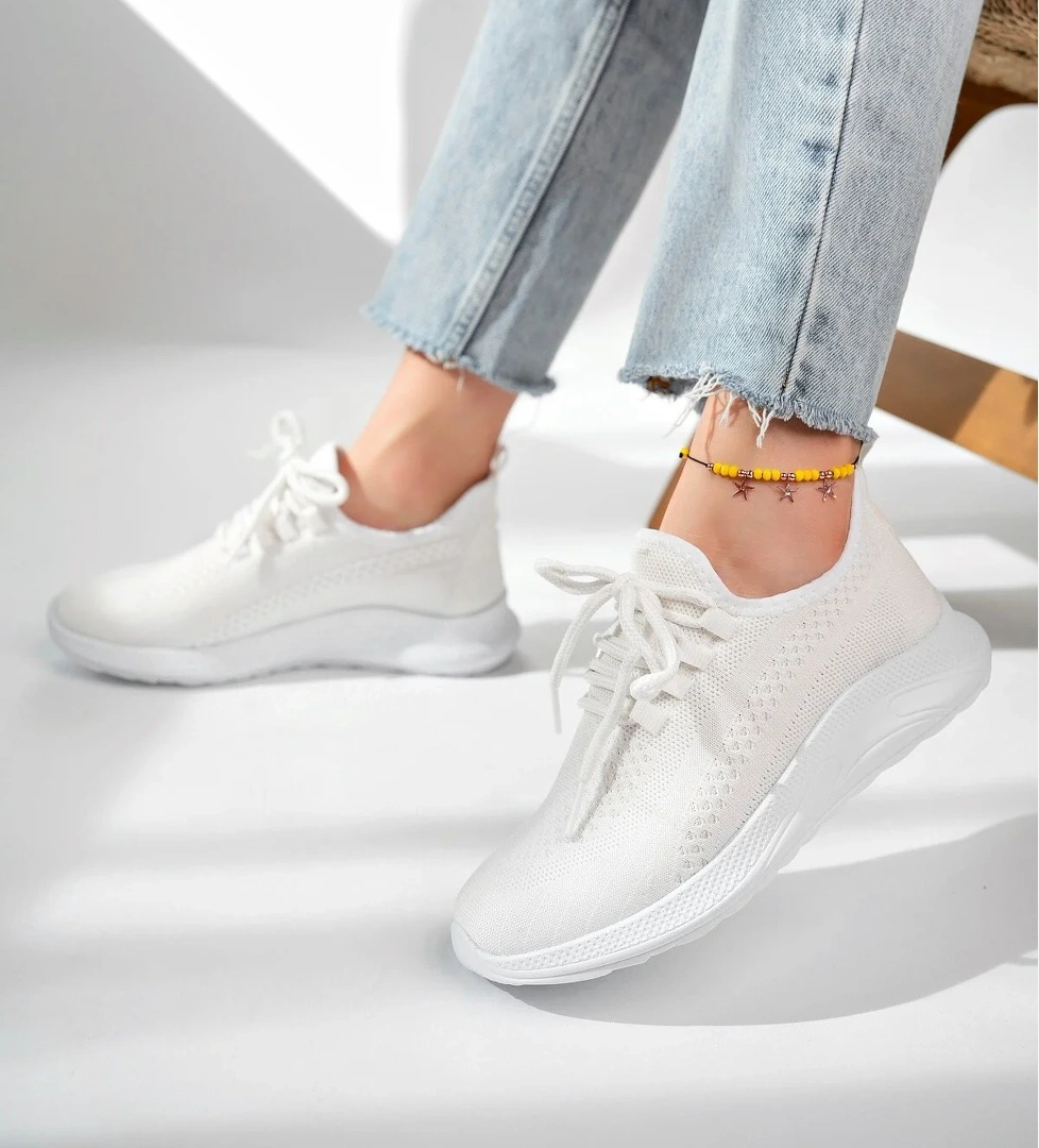 Snekears Faylon Taban Triko Örme Hava Alan Koku Yapmaz Malzeme Spor Ayakkabı