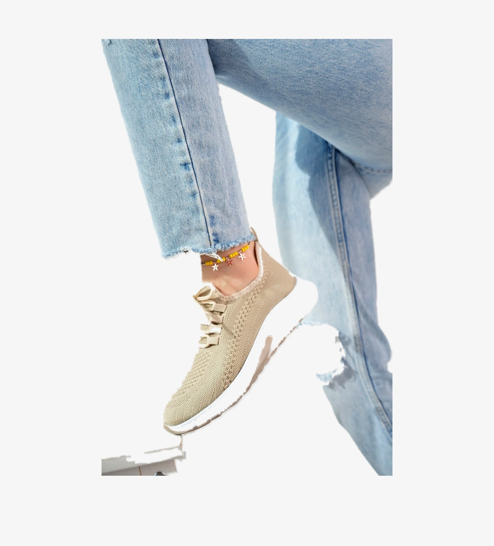 Snekears Faylon Taban Triko Örme Hava Alan Koku Yapmaz Malzeme Spor Ayakkabı - Görsel 1