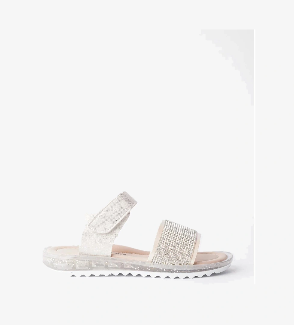 WİNNİE Garantili Günlük Ortopedik Hafif Taban Taşlı ve Cırtlı Kız Çocuk Sandalet