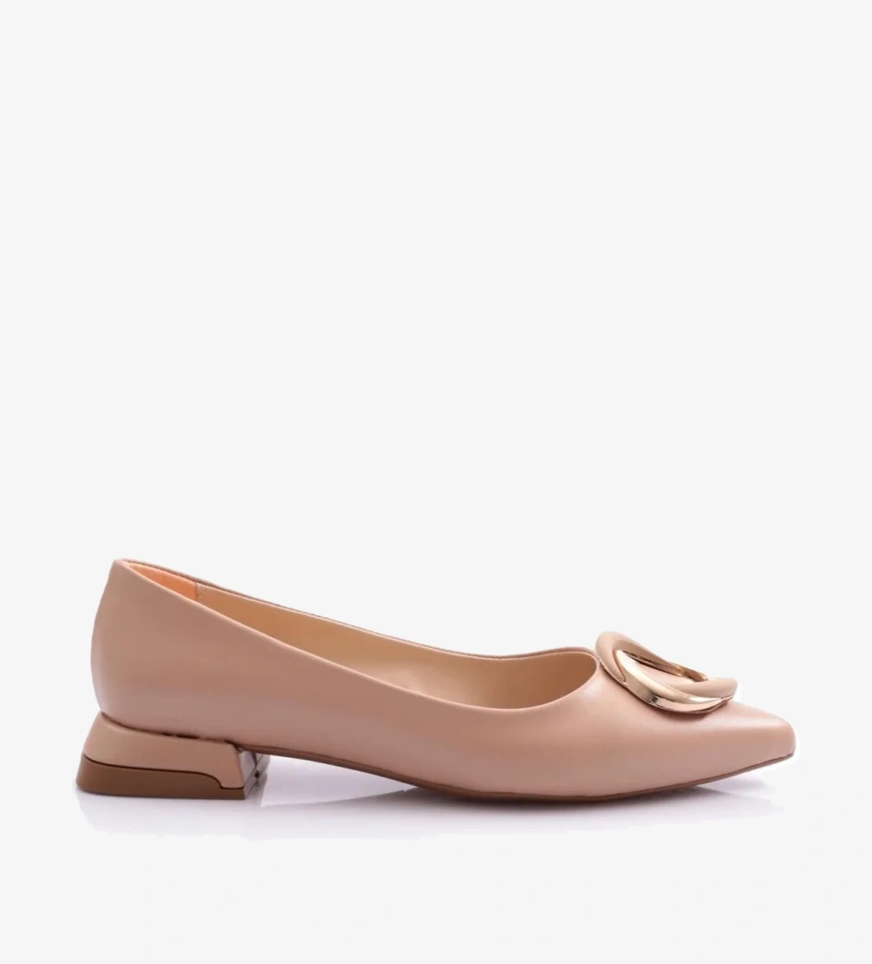 2810 Kadin Yuvarlak Tokali Babet - Görsel 1