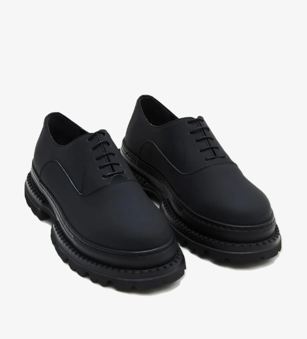 Twn Siyah Kalın Tırtıklı Tabanlı Nubuk Ayakkabi model görseli