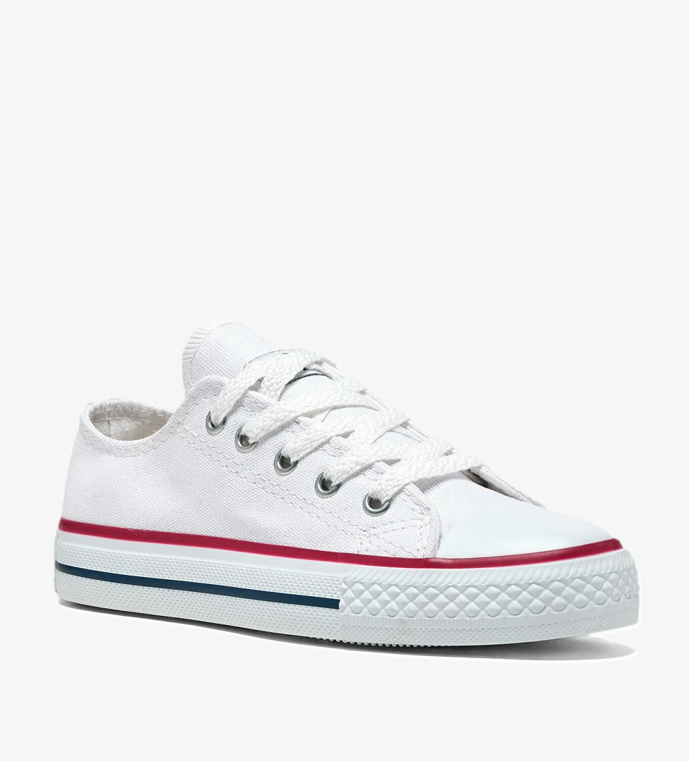 Çocuk Unisex Beyaz Rahat Kalip Bağcıklı Spor Ayakkabı - Görsel 1