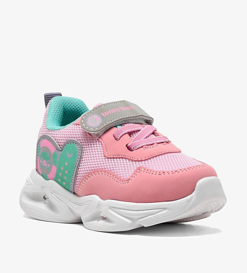 Çocuk Unisex Şeker Su Yeşili Işıklı Cırtlı Ayakkabı