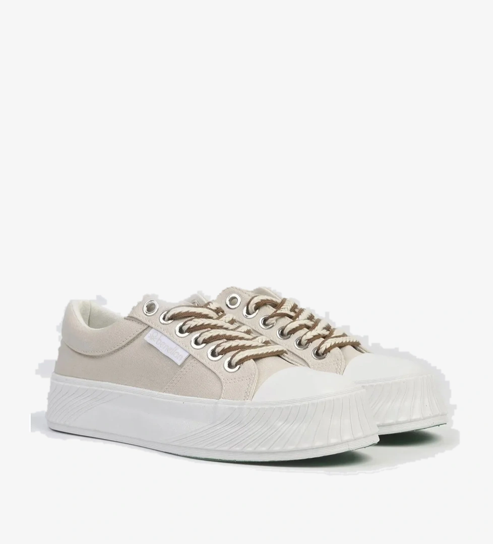 10097 Kadın Günlük Yüksek Taban Sneaker Ayakkabı Bej