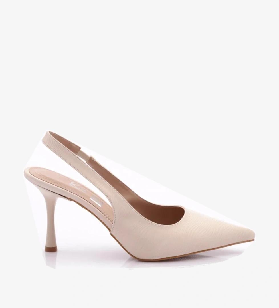 Dgn 7018 Kadin Lastikli Arkasi Açik Topuklu Ayakkabi model görseli