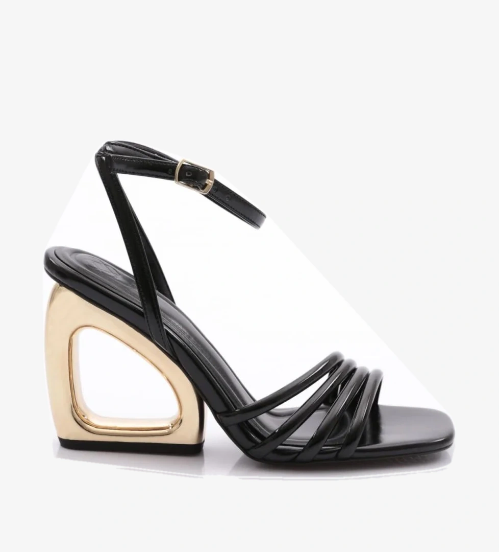 2437 Kadin Bilekten Bağlamali Topuklu Abiye Ayakkabi