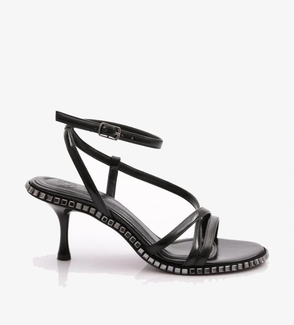 2418 Kadin Bilekten Bağlamali Topuklu Abiye Ayakkabi