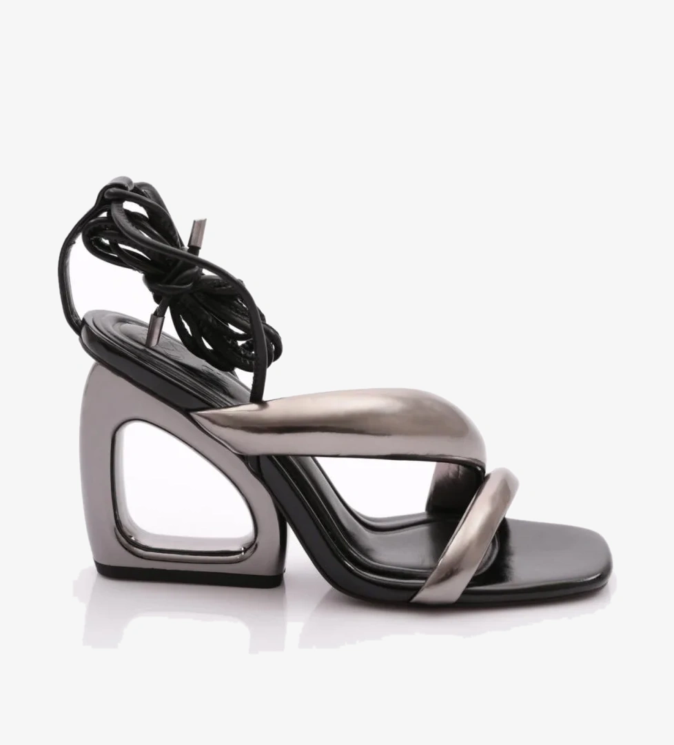 Dgn 2442 Kadin Bileği İp Sarmali Topuklu Abiye Ayakkabi model görseli