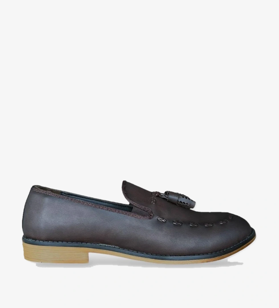 Erkek Klasik Loafer Ayakkabı KAHVERENGİ - Görsel 1