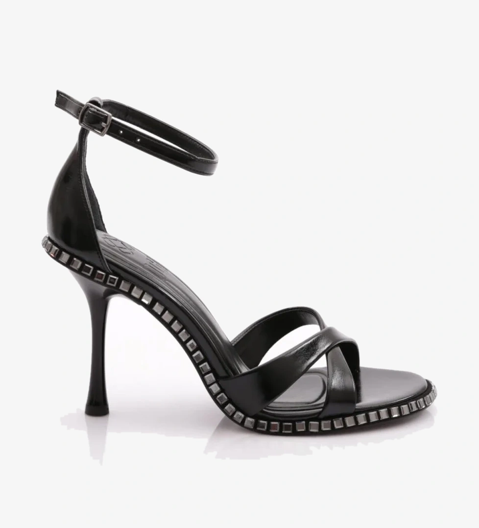 2431 Kadin Çapraz Bantli Topuklu Abiye Ayakkabi