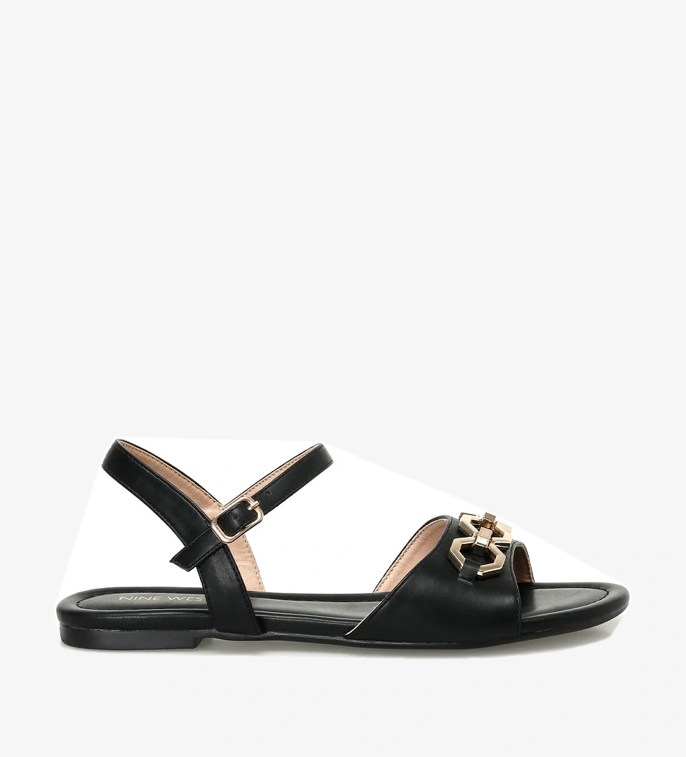 MACK 4FX Siyah Kadın Düz Sandalet - Görsel 1