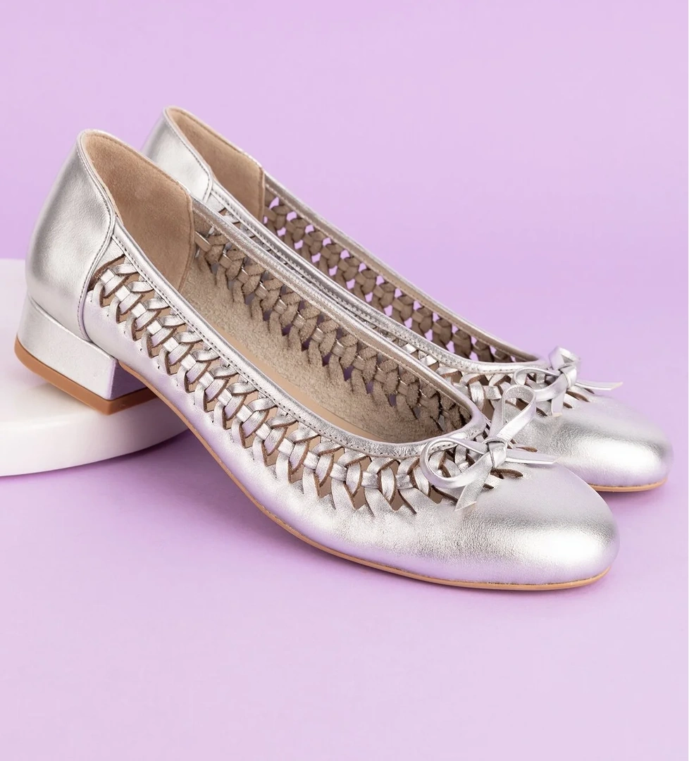 Gondol Kadın Hakiki Deri Günlük Kısa Topuklu Babet ss.2024