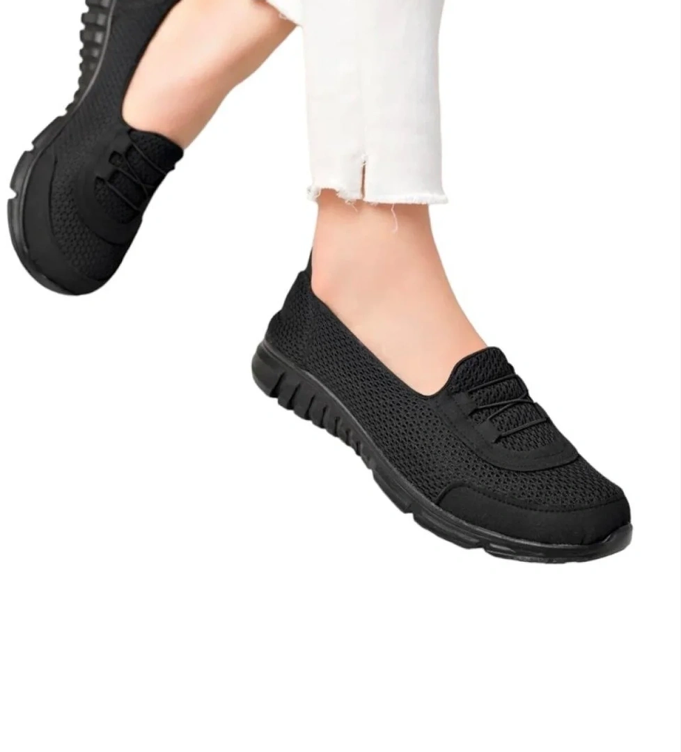 Ortopedik Kadın Yürüyüş Ayakkabısı SİYAH