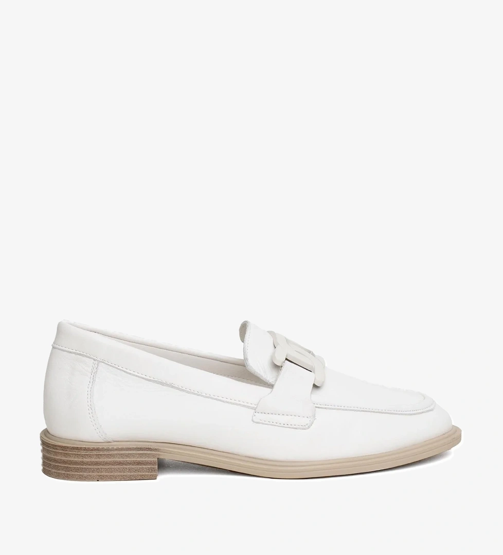 Mammamia D24YA-3235 Kadın Deri Casual Ayakkabı Kemik model görseli