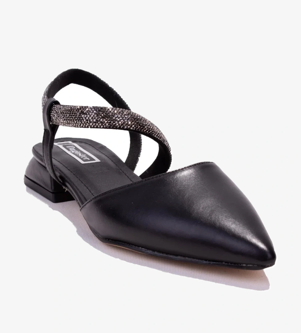 DZA07-36503811 Siyah Klasik Topuklu Kadın Ayakkabı - Görsel 1