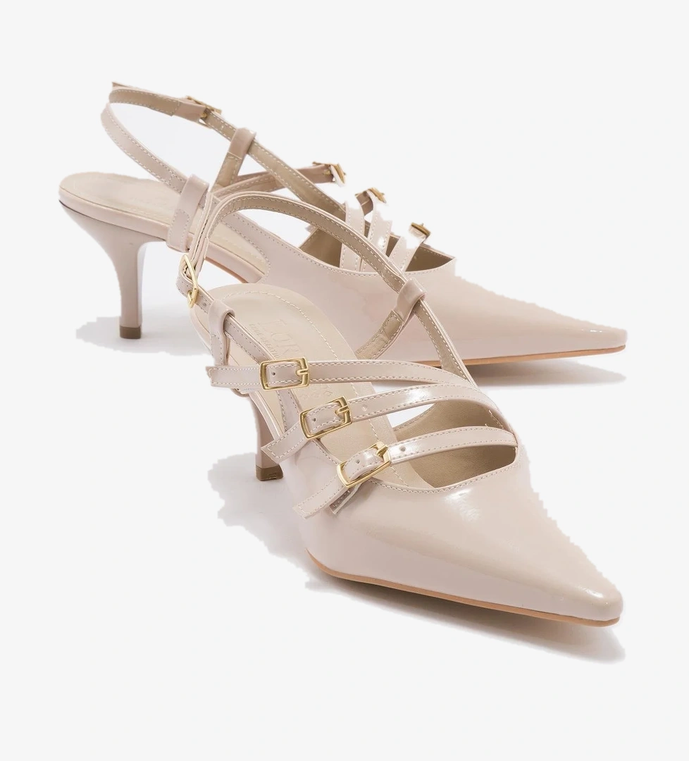 Kadın 4 Tokalı Topuklu Ayakkabı TEN RUGAN