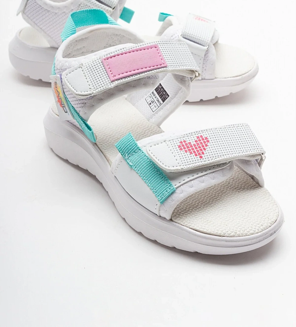 Kız Çocuk Beyaz Anatomik Hafif Spor Sandalet