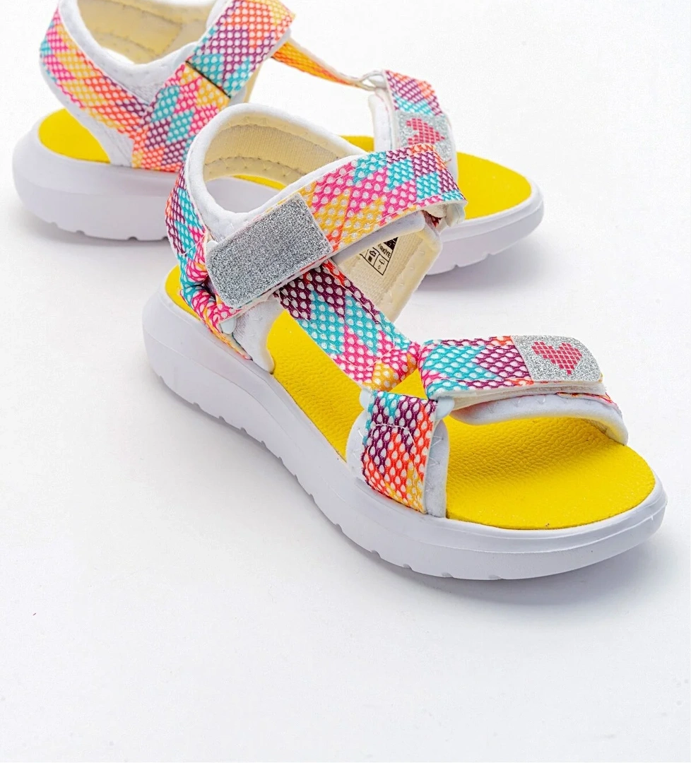 Kız Çocuk Çok Renkli Anatomik Hafif Spor Sandalet