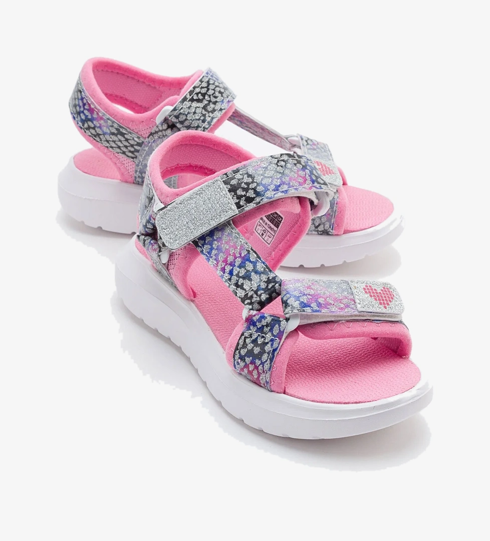 Kız Çocuk Gümüş Anatomik Hafif Spor Sandalet