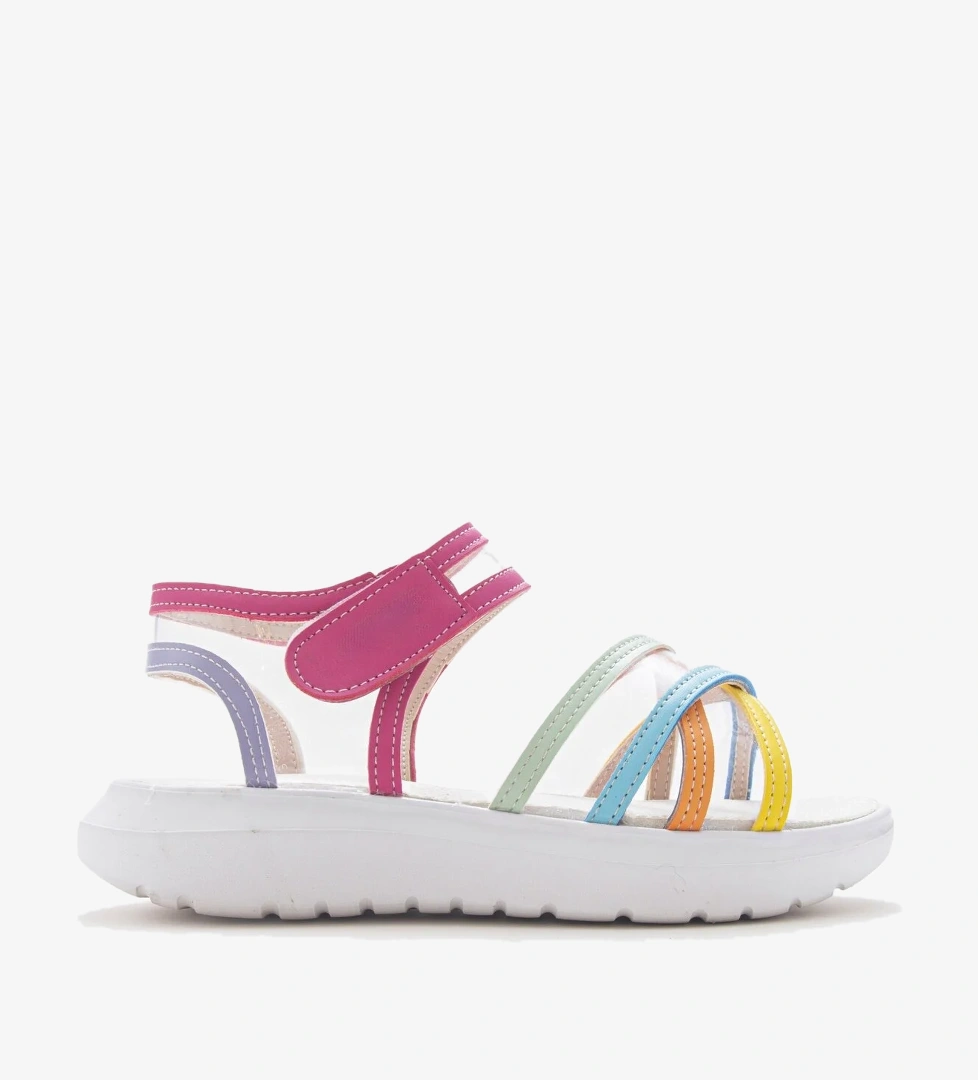 Mnpc Kız Çocuk Gökkuşağı Anatomik Hafif Günlük Sandalet model görseli