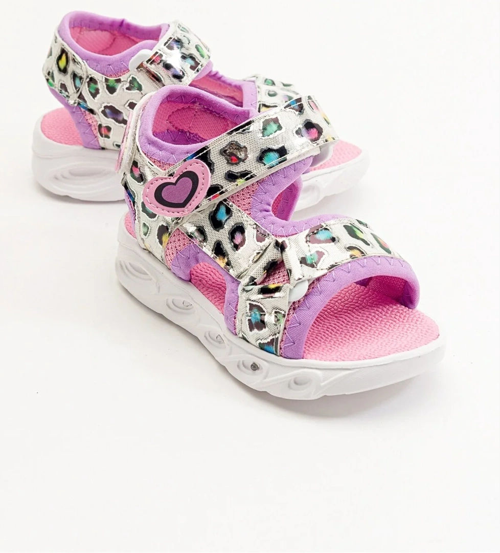 Kız Çocuk Pembe Işıklı Anatomik Hafif Spor Sandalet