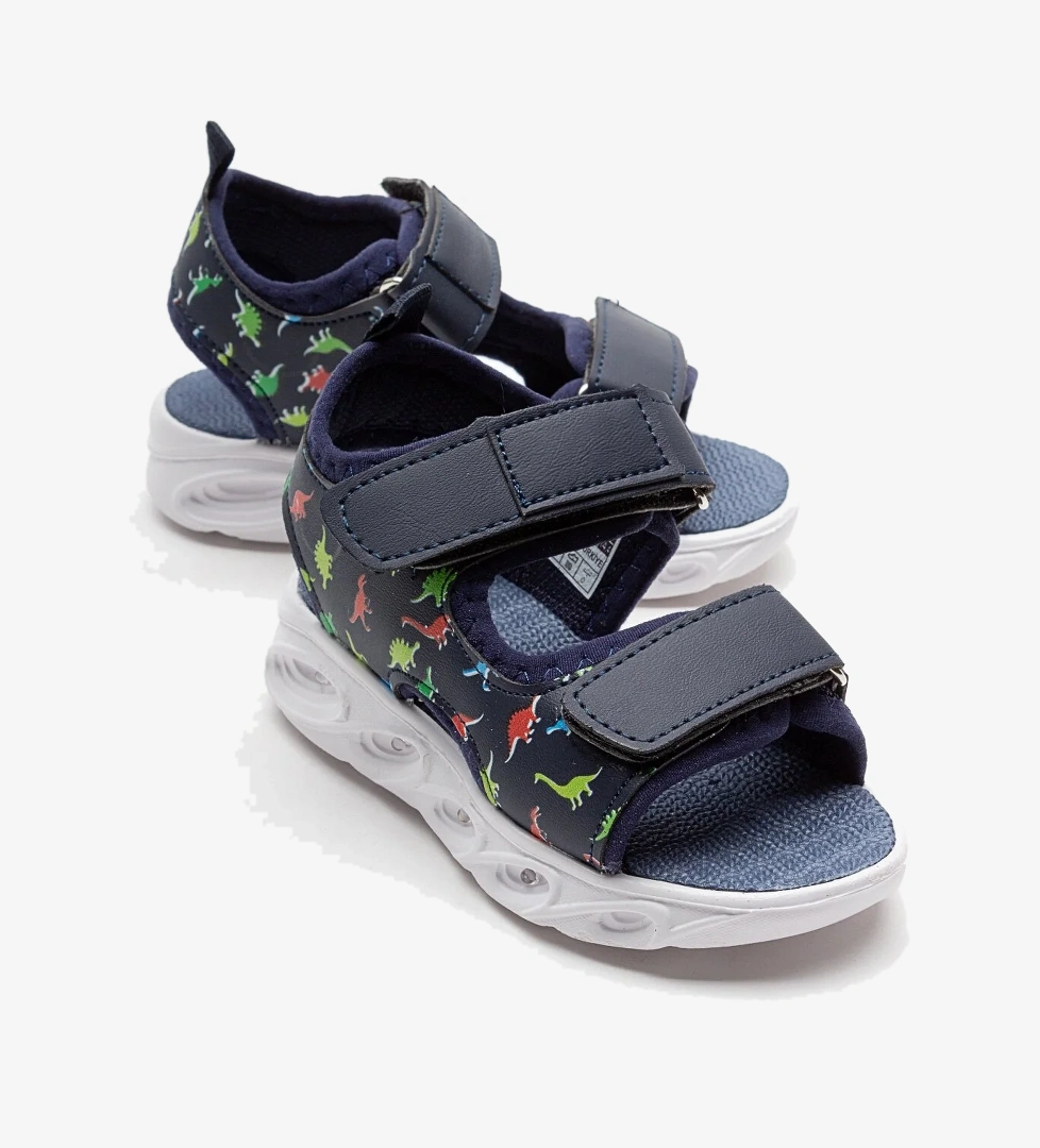 Erkek Çocuk Lacivert Işıklı Anatomik Hafif Spor Sandalet