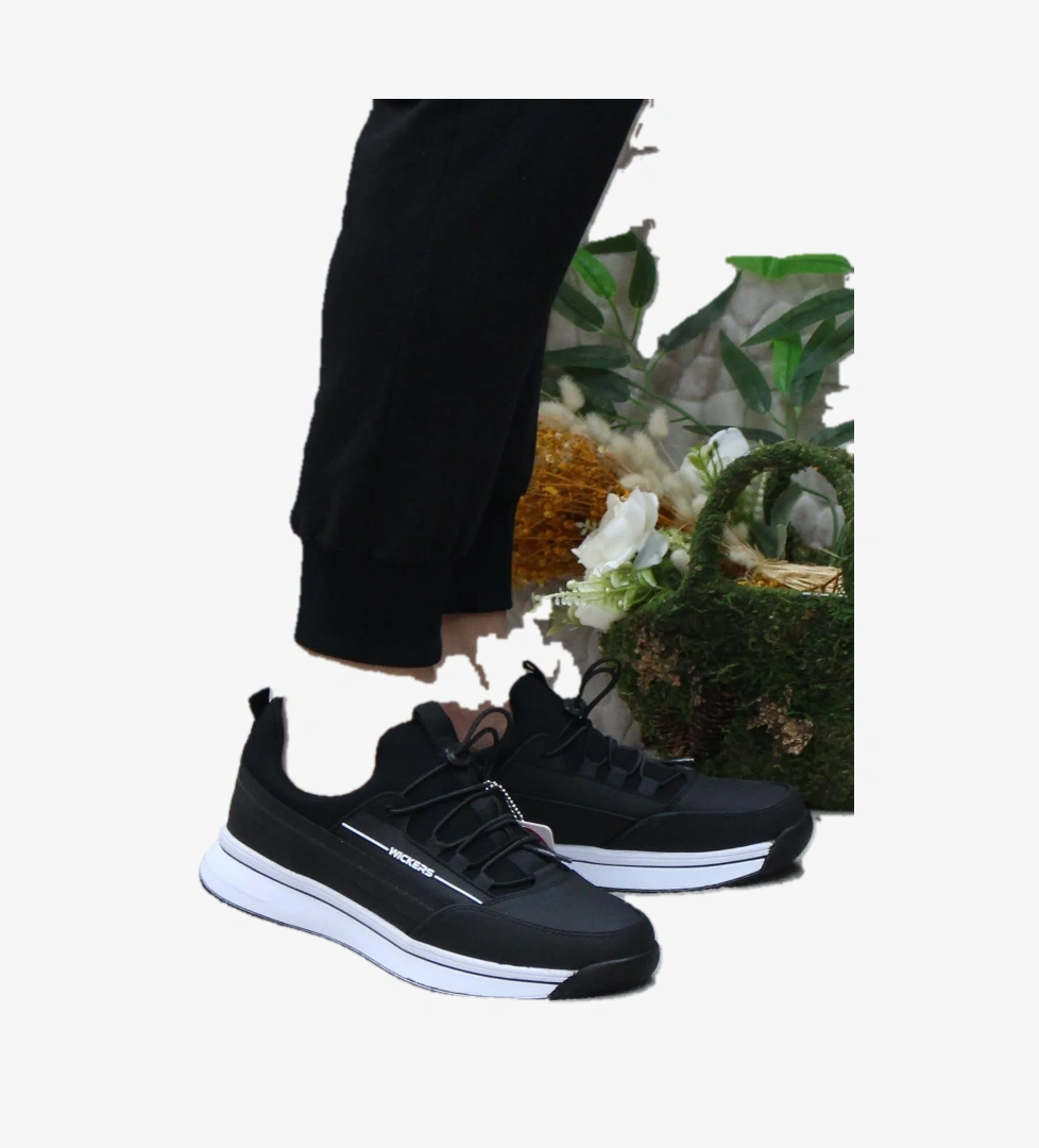 2649 Wks 2629 Siyah Beyaz Anatomik Rahat Sneaker Erkek Ayakkabı - Görsel 1
